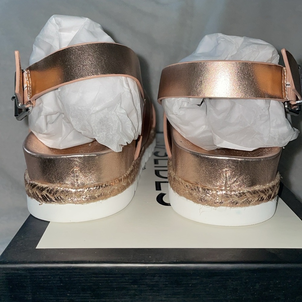 NWT J/SLIDES LEE Rose Gold Leather Sandal - Picture 9 of 16